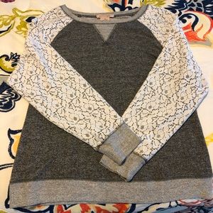 Philosophy 2XL sweater with lace detail.